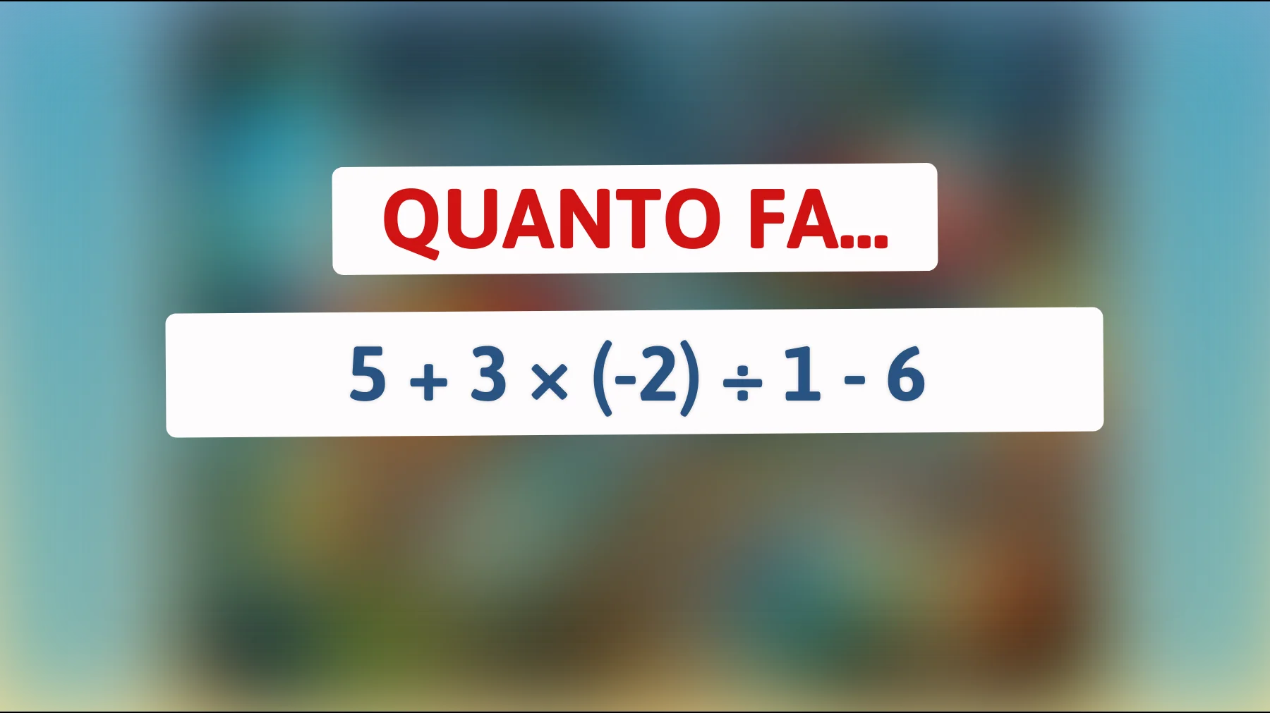 Quanti riescono a risolvere questo enigma matematico? Mettiti alla prova e scoprilo ora!"