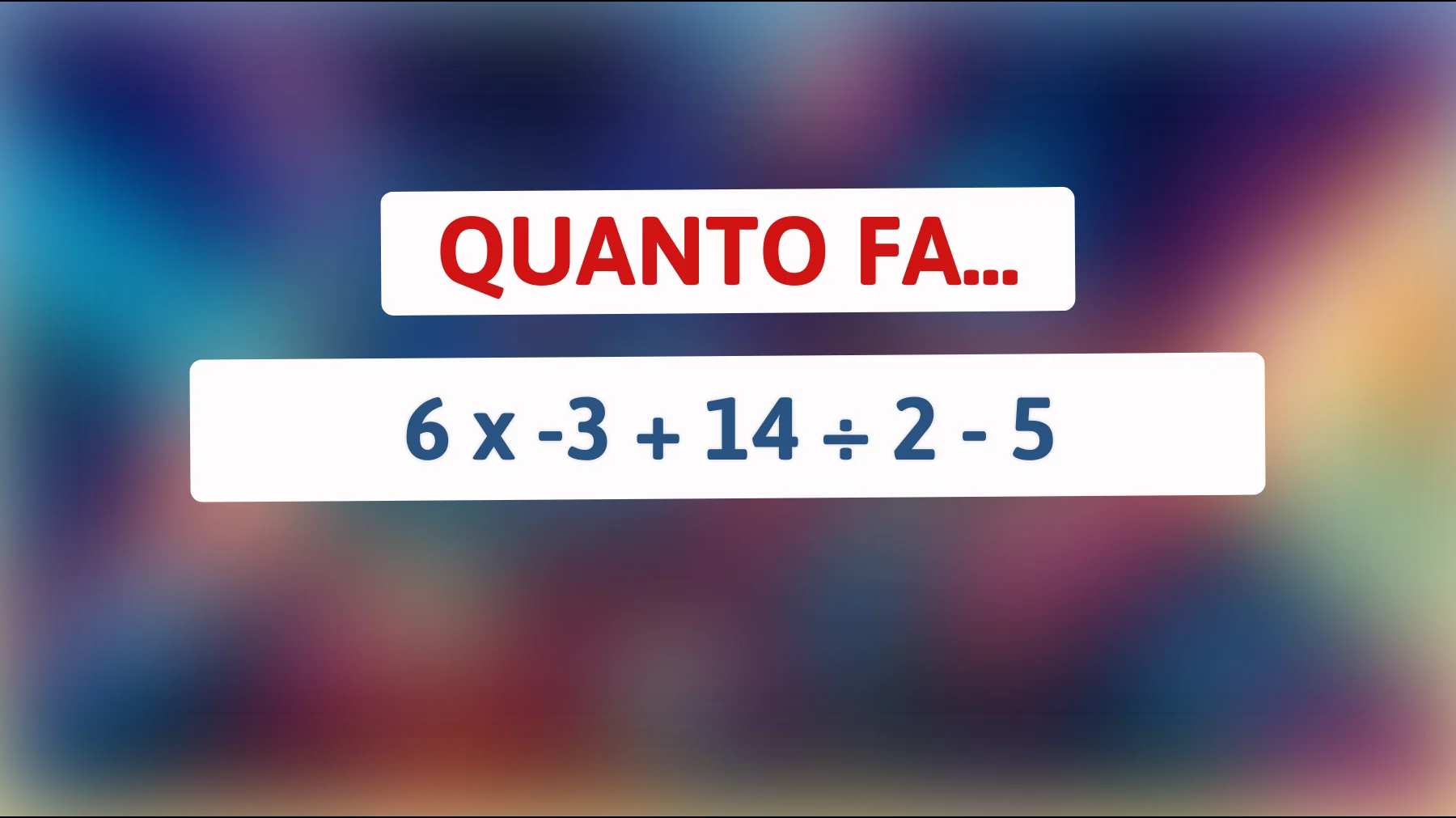 Solo i più intelligenti riescono a risolvere questo complicato calcolo matematico: sei tra loro? Scopri di più!"
