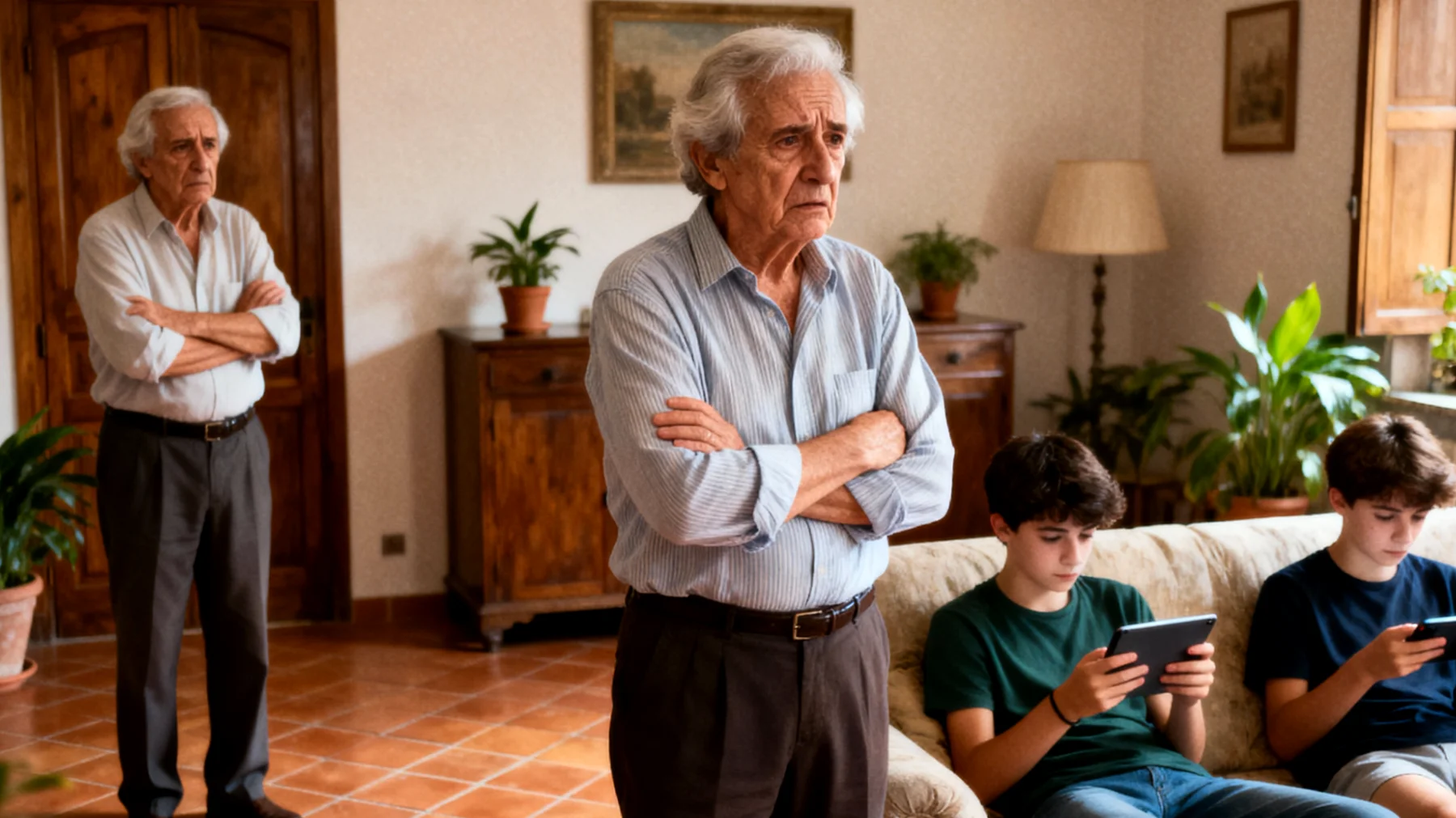 I nonni faticano a gestire l'uso eccessivo di smartphone e videogiochi da parte dei nipoti adolescenti durante il tempo trascorso insieme, creando conflitti e riducendo la qualità della relazione"